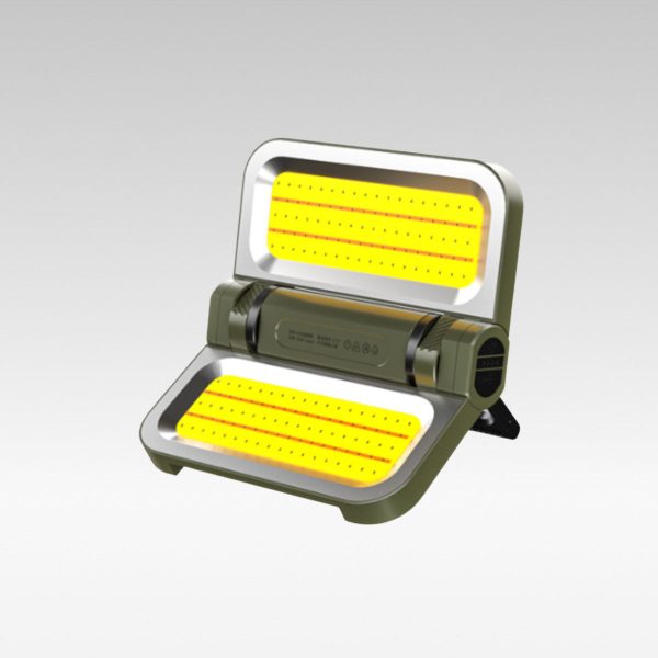 2400 lm solar powered lithium battery flood light rechargeable outdoor atmosphere light