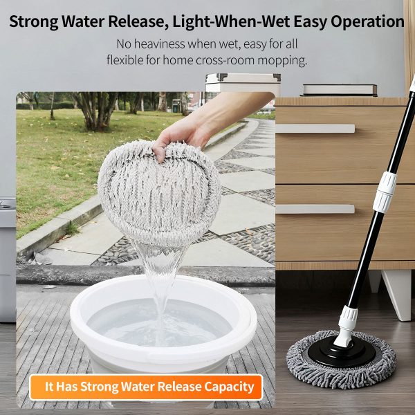 180° rotating car wash mop curved ergonomic handle scratch free microfiber scrubber