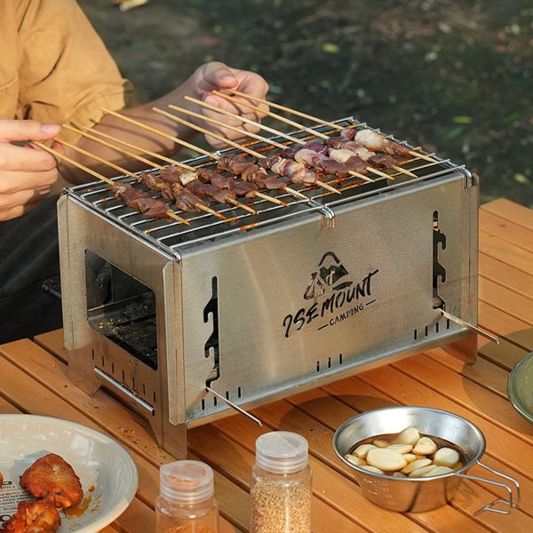 multi function charcoal camp stove dual zone cooking, 3 level heat multi function charcoal camp stove dual zone cooking, 3 level heat
