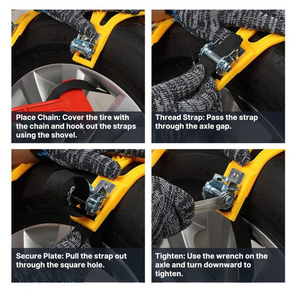 no jack needed steel plate anti slip tire chains universal emergency traction for car & suv no jack needed steel plate anti slip tire chains universal emergency traction for car & suv