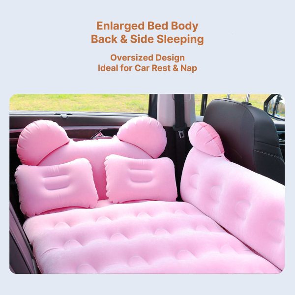 2 min fast inflate car inflatable mattress flocked velvet air bed with headboard & pillows 2 min fast inflate car inflatable mattress flocked velvet air bed with headboard & pillows