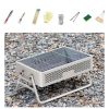 portable smokeless bbq grill foldable 27cm wide for 5+ people