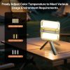 2400 lm solar powered lithium battery flood light rechargeable outdoor atmosphere light