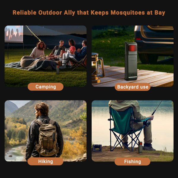 14 hour long battery life electric mosquito repellent 50m簡 coverage cordless bug zapper