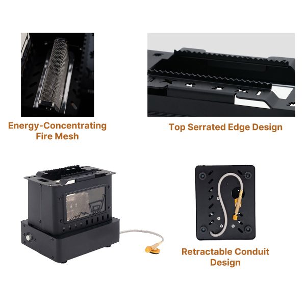 1900w retro gas stove portable cooking & flame viewing 1900w retro gas stove portable cooking & flame viewing