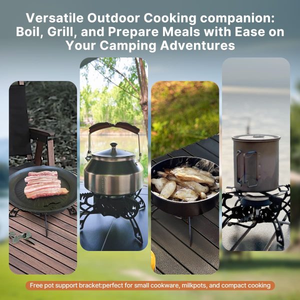 3800w portable windproof camping stove fast boiling outdoor gas burner