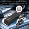 multi port car power inverter 2 ac outlets & 4 usb ports with lcd voltage display