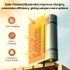 2400 lm solar powered lithium battery flood light rechargeable outdoor atmosphere light