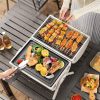 portable table top charcoal grill 3 5 people dual zone roasting for camping & picnics