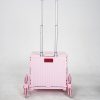 heavy duty collapsible rolling crate 50l folding utility cart with lid & telescoping handle