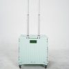 heavy duty collapsible rolling crate 50l folding utility cart with lid & telescoping handle