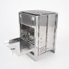 folding portable wood burning stove multi fuel cooking windproof burner