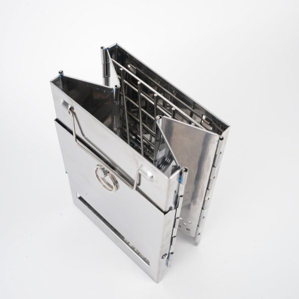 folding portable wood burning stove multi fuel cooking windproof burner