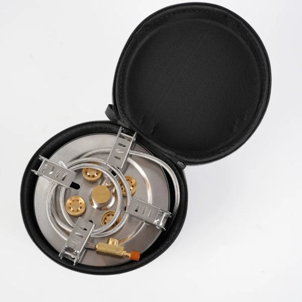 13800w high power camping stove foldable multi head outdoor cooker