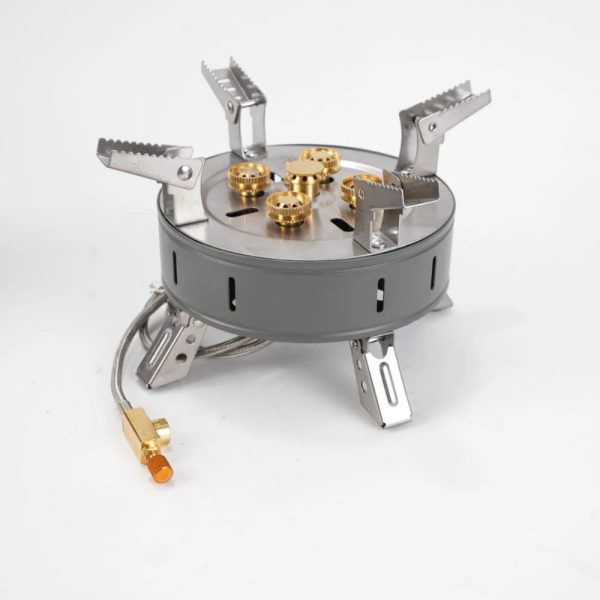 13800w high power camping stove foldable multi head outdoor cooker