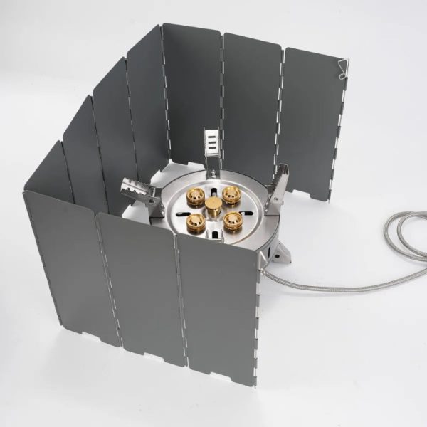 13800w high power camping stove foldable multi head outdoor cooker