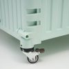 heavy duty collapsible rolling crate 50l folding utility cart with lid & telescoping handle