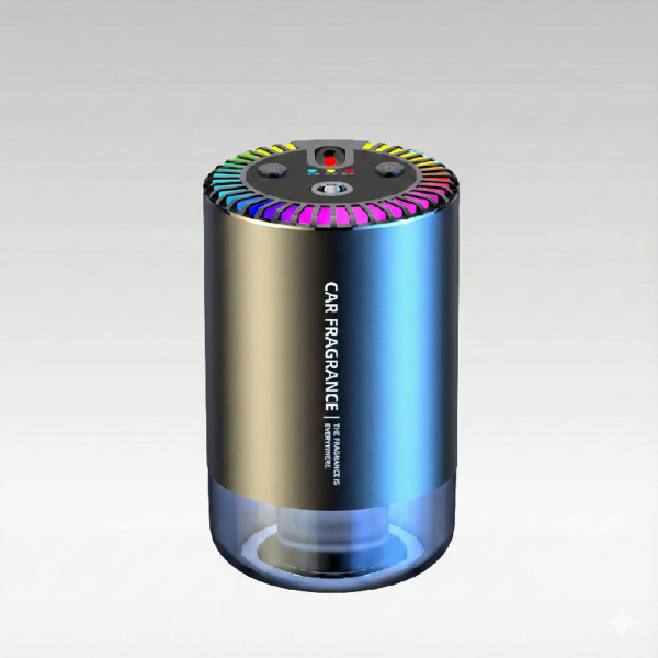 ai smart car aroma diffuser dual nano atomizer with starry sky projection & auto scent control