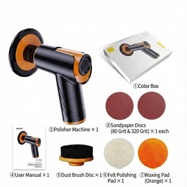1800rpm cordless car polisher 45min runtime portable electric buffer for car & home