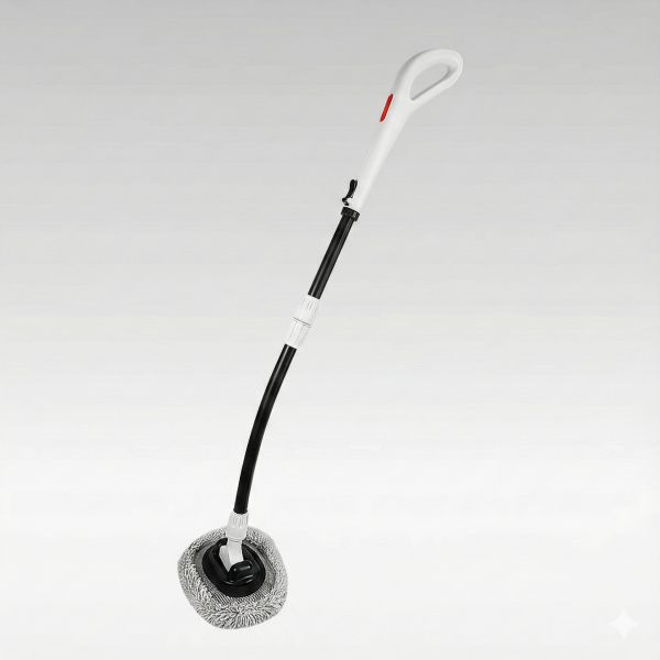 180° rotating car wash mop curved ergonomic handle scratch free microfiber scrubber
