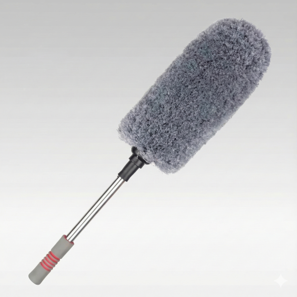 360° scratch free car duster extendable stainless steel pole cleaning tool