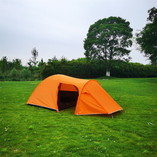 3 person double layer camping tent – waterproof & lightweight family shelter