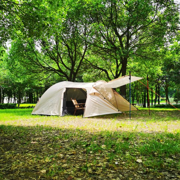 3 person double layer camping tent – waterproof & lightweight family shelter