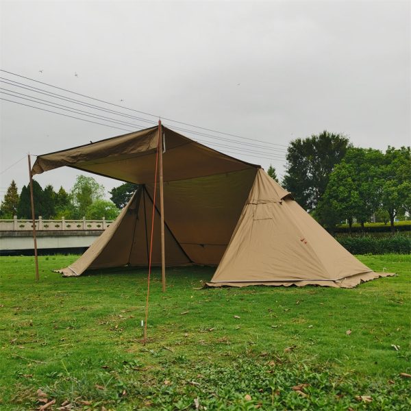 4 season windproof tent with stove jack for camping & outdoor living