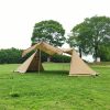 4 season windproof tent with stove jack for camping & outdoor living