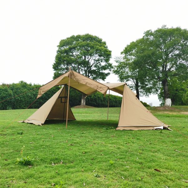 4 season windproof tent with stove jack for camping & outdoor living