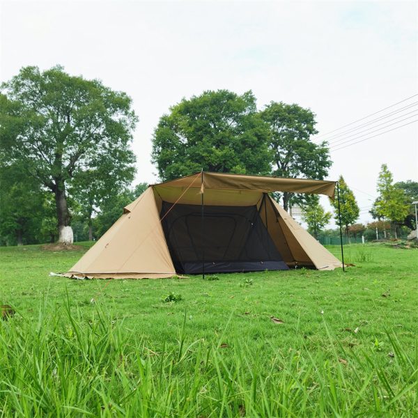 4 season windproof tent with stove jack for camping & outdoor living