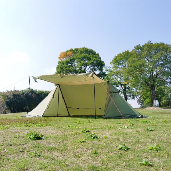 4 season windproof tent with stove jack for camping & outdoor living