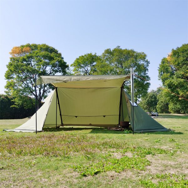 4 season windproof tent with stove jack for camping & outdoor living