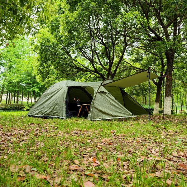 3 person double layer camping tent – waterproof & lightweight family shelter