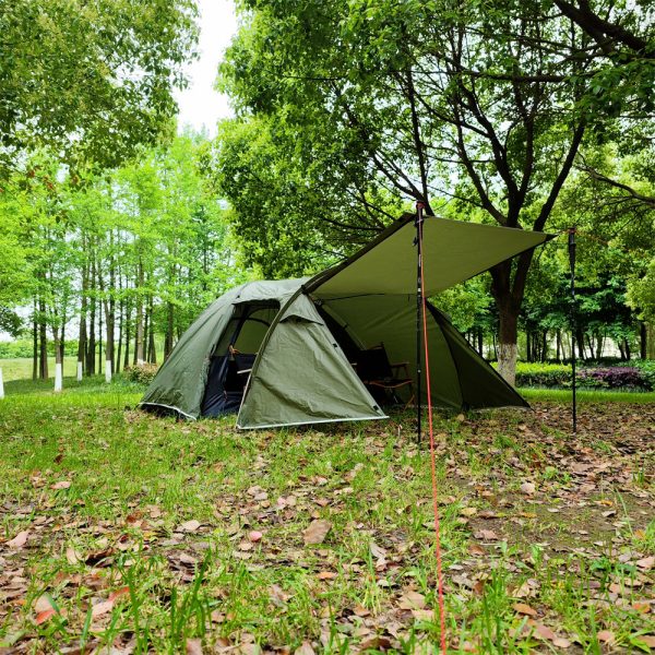3 person double layer camping tent – waterproof & lightweight family shelter