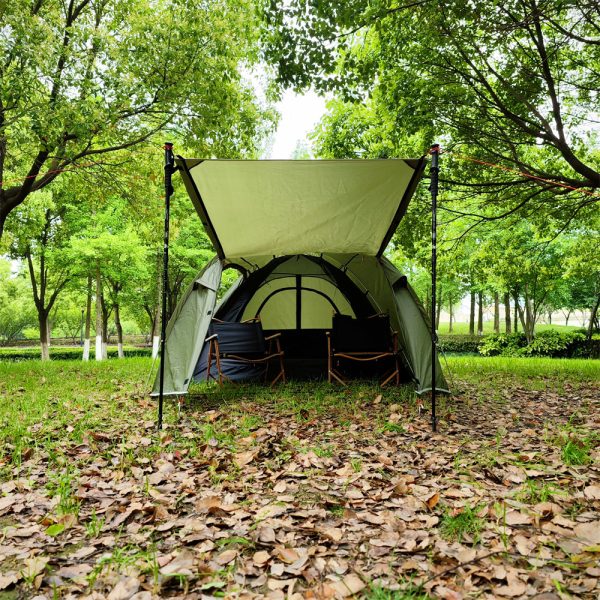 3 person double layer camping tent – waterproof & lightweight family shelter