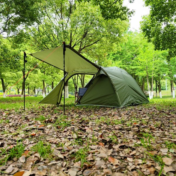 3 person double layer camping tent – waterproof & lightweight family shelter