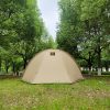 frontier tunnel tent 6p — all season family shelter with awning extension