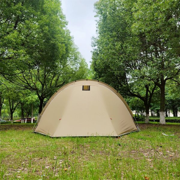 frontier tunnel tent 6p — all season family shelter with awning extension