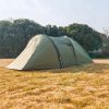 frontier tunnel tent 6p — all season family shelter with awning extension
