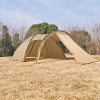 frontier tunnel tent 6p — all season family shelter with awning extension