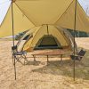 frontier tunnel tent 6p — all season family shelter with awning extension