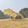 frontier tunnel tent 6p — all season family shelter with awning extension