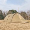 frontier tunnel tent 6p — all season family shelter with awning extension