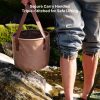 collapsible multi use bucket portable space saving water container for camping, fishing, car washing & hiking