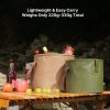 collapsible multi use bucket portable space saving water container for camping, fishing, car washing & hiking