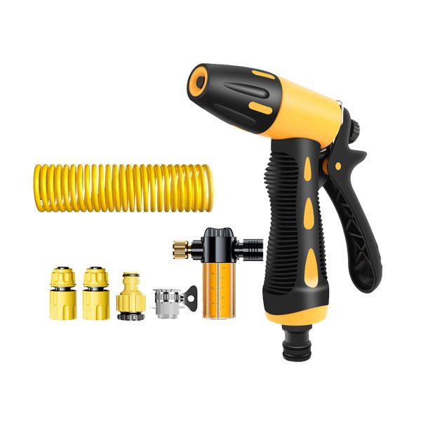 10 30m telescopic water pipe with high pressure car washing gun expandable flexible hose