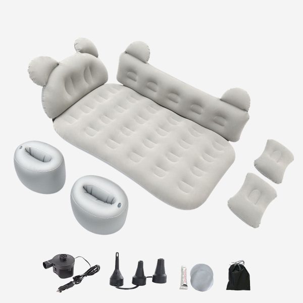 2 min fast inflate car inflatable mattress flocked velvet air bed with headboard & pillows 2 min fast inflate car inflatable mattress flocked velvet air bed with headboard & pillows