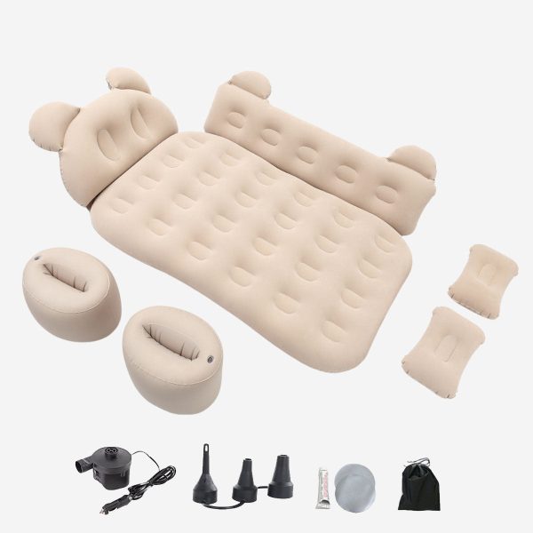 2 min fast inflate car inflatable mattress flocked velvet air bed with headboard & pillows 2 min fast inflate car inflatable mattress flocked velvet air bed with headboard & pillows