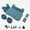 2 min fast inflate car inflatable mattress flocked velvet air bed with headboard & pillows 2 min fast inflate car inflatable mattress flocked velvet air bed with headboard & pillows